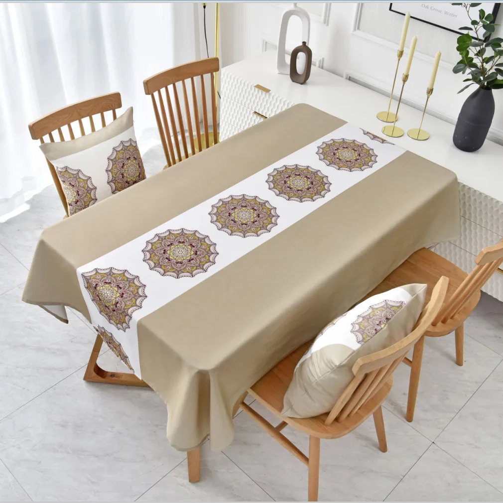 Water-proof Oil-proof Scald-proof No-wash Table Cloth Square Table Cloth Tea Tablecloth Table Cushion INS Web Celebrity TPU