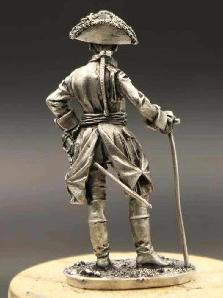 The Great Metal British Soldier Figurines King of Prussia Home Decoration Gifts Modern Model Seven Years\' War 1/32 54mm