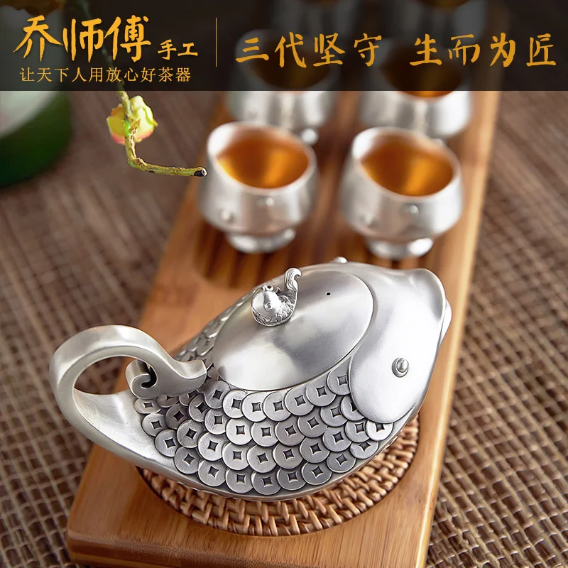 Joe teacher manual household teapot teacup suit sterling silver 999 silver pot kettle kung fu tea gifts