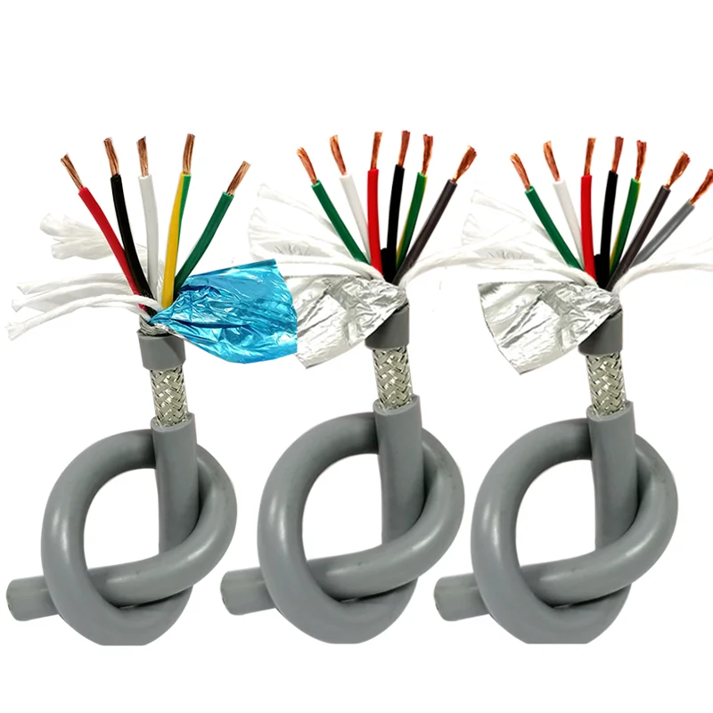 18AWG drag chain shielded cable 2-core-20 core 22/20AWG anti-bending, oil-resistant and tensile-resistant pure copper CNC cable