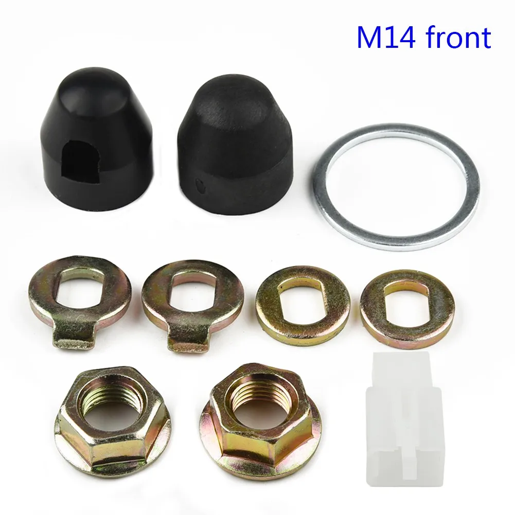 M12/E-bike Hub Motor Axle Lock Nut/lock Washer/spacer/nut Cover Electric Bicycle Components 500W-5000W Motors 12/14mm Shaft