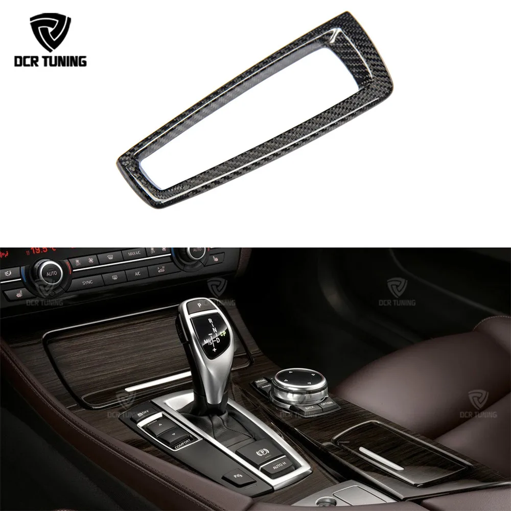 

For BMW 5 6 7 Series F10 F07 F11 F12 F13 F06 F01 F02 Carbon Trim Carbon Fiber Gear Surround Cover Base Cover Only LHD