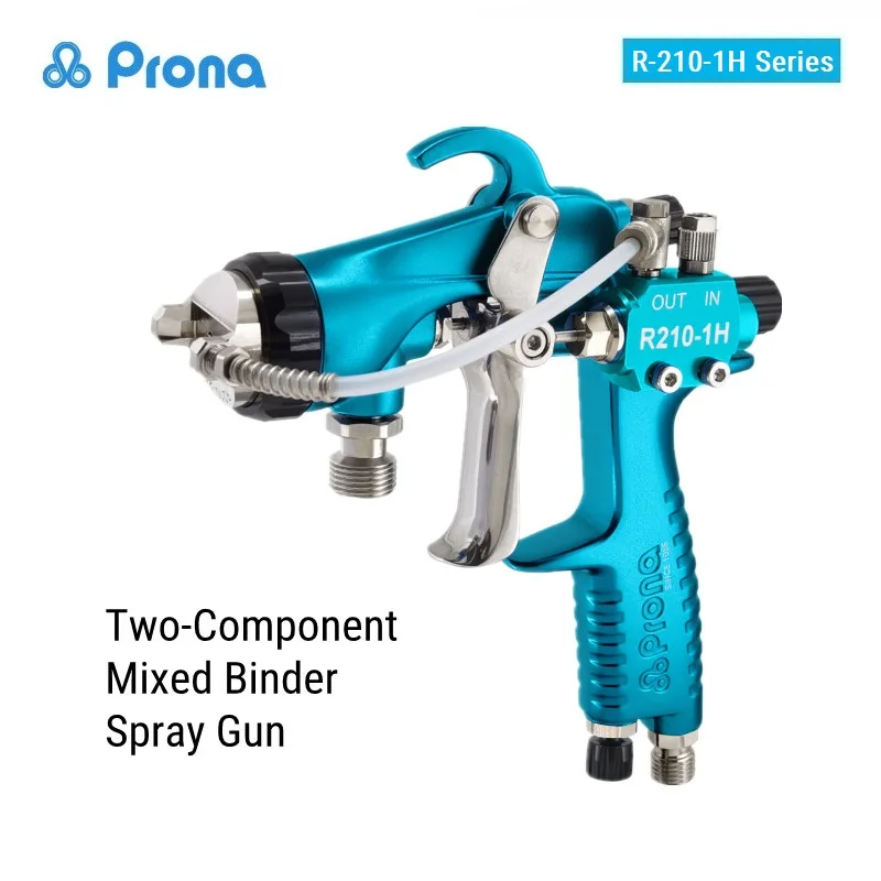 Prona R-210-1H Two-Component Mixed Binder Spray Gun,Single Mixing Type Pressure, External Mixing,For Main Glue And Curing Agent