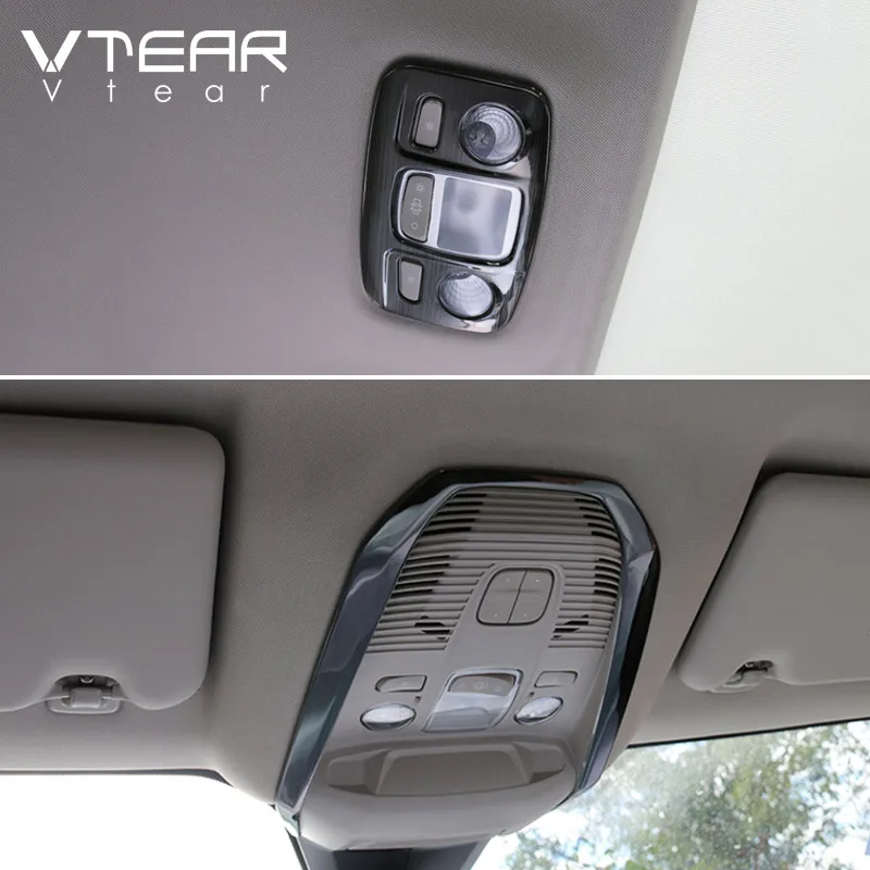 Vtear Car Reading Lights Trim Cover Decoration Strips Roof Lamp Frames Styling Interior Accessories For Citroen C5 Aircross 2021