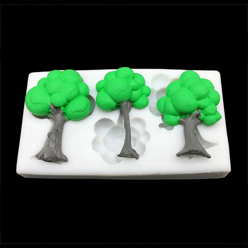 Tree Silicone Mold Fondant Chocolate Sugarcraft Mold Cake Decorating Tools Baking Accessories