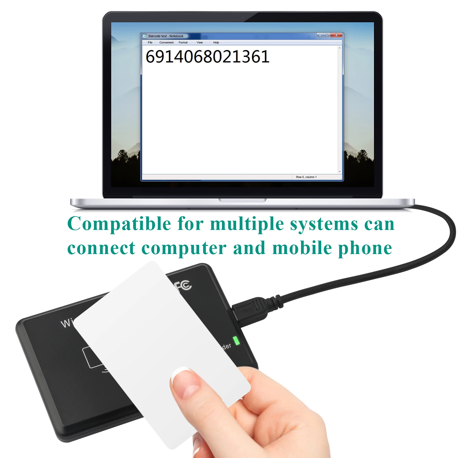 SZiTW IC08 Dual Frequency 13.56MHZ RFID /NFC Card Reader+125K EM4100 ID Card Reader for Access Control Systerm