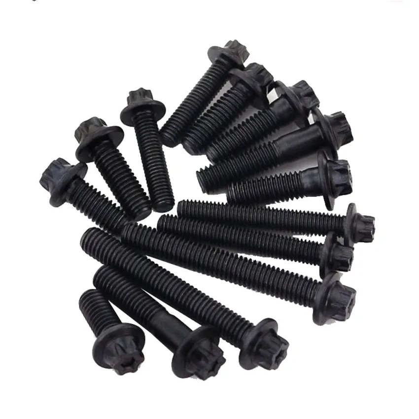 2/5/10/20pcs Torx-Head Bolt/Screw Grade 12.9 Black Profile Flange Head Torx M5 M6 Hexagon