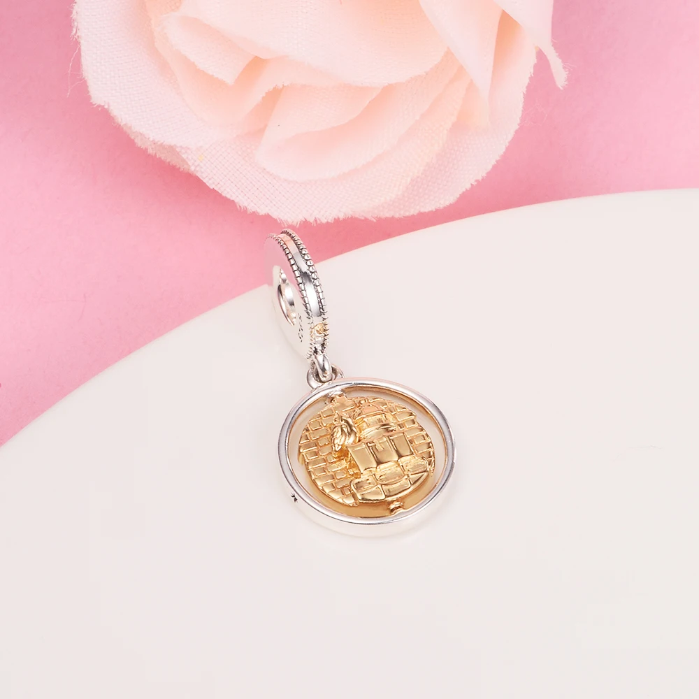 Free Shipping Halloween 100% Real Silver Moments Logo Dangle Pendant Snake Chain Bracelets Beads S925 Sterling Jewelry Charm