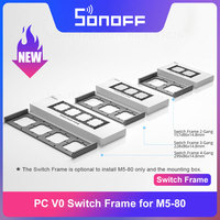 ITEAD SONOFF M5 SwitchMan Switch Frame 2/3/4 Gang Adapted for M5-80 Smart Wall Switch Easy to Install PC V0 Mounting Box