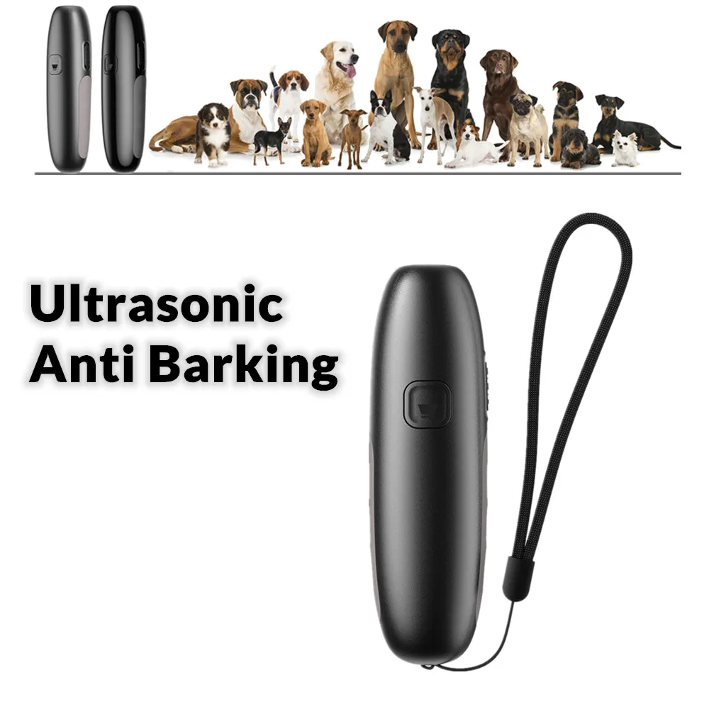 

Anti Barking Device Ultrasonic Bark Stopper Safe Training Bark Collar Dog Repellent Device Distance Dog Repeller IPX3 Waterproof