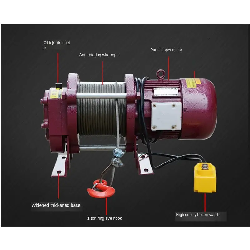 380V Multi-function electric hoist high speed 35 m/min  small crane small electric  hoist lifting weight: 400KG to 800KG