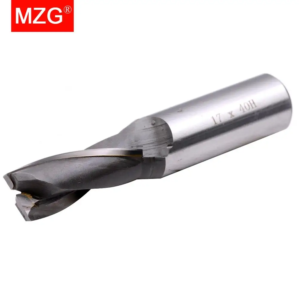 

MZG SWE2 16mm 25mm HRC50 Cutting 2 edge over the center of spiral groove type tungsten steel cutter blade welding Flat End Mills