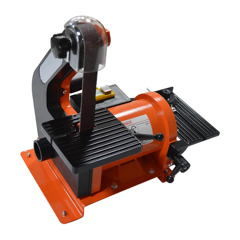 Table Belt Sander Metal Grinding/Polisher Sanding Machine Woodworking Copper Motor Knife Grinder Chamfering Machine Random Color