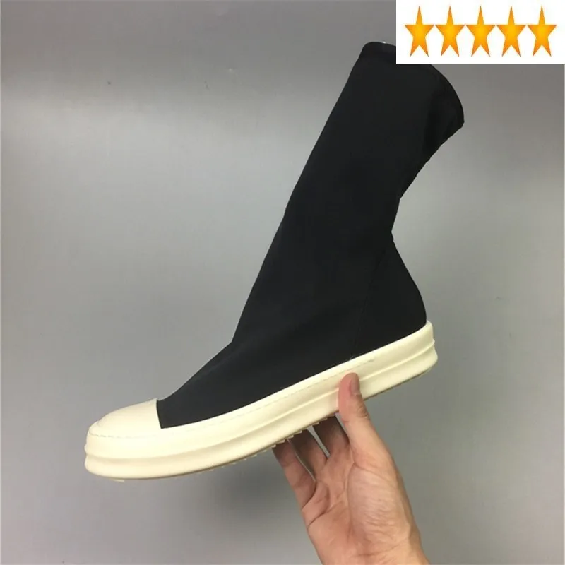 

Men Sock Ankle 2021 Luxury Trainers Lovers Runway Slim Stretch Boots Casual Flats Shoes Black Sneakers Plus Size