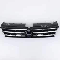 Golfliath ABS chromed Car Front Bumper Mesh Grille Racing Grills For V W Volkswagen Tiguan L 2017 2018