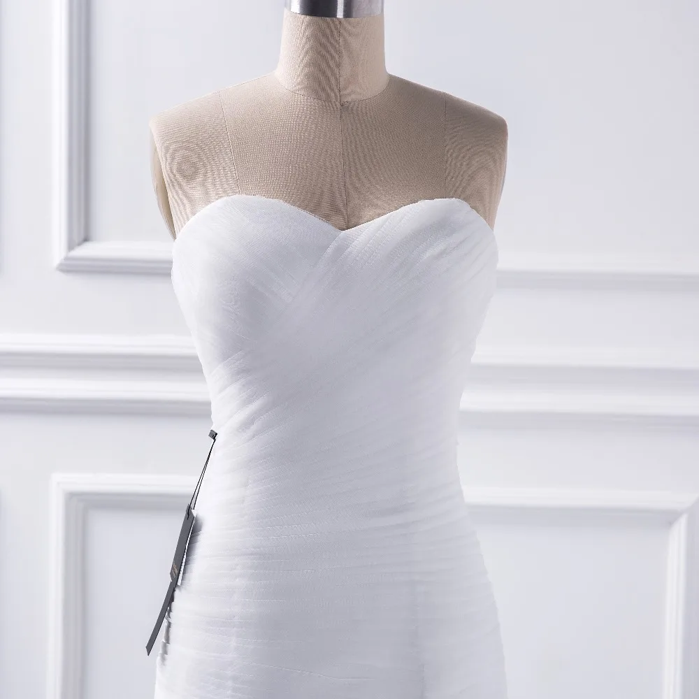 Bianco Avorio Sexy Scollo A V cinghie di Spaghetti della sirena abiti da sposa 2019 Backless Abiti Da Noivas Abiti Da Sposa Su Misura Abito Da Sposa