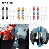 For WPL D12 RC Truck Car Upgrades Parts Metal Front Rear Shock Absorber Damper with Mount Fixed Seat Accessories