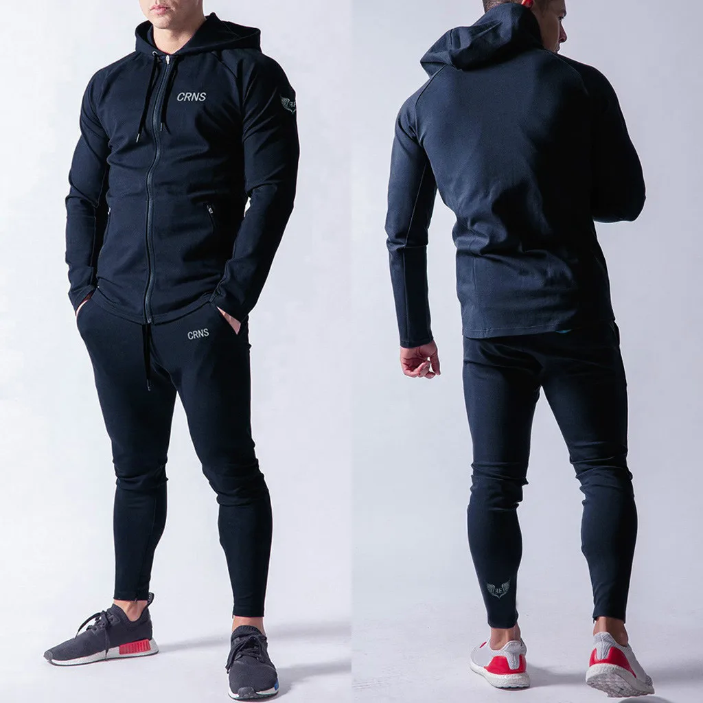 Men Sweatsuit  Tracksuit for Men 2 Pieces Set Hoodie and Sweatpants Jogger Suits for Men