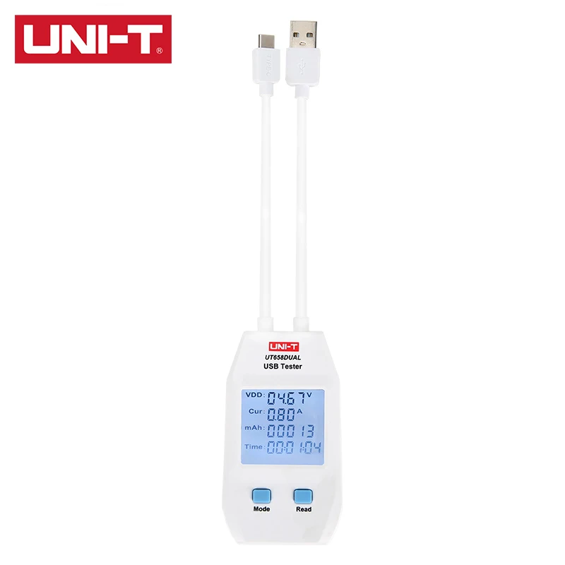 UNI-T UT658A/C/DUAL/LOAD USB Tester Digital Voltmeter Ammeter Voltage Current Amperemeter Capacity Meter Doctor For Mobilephone