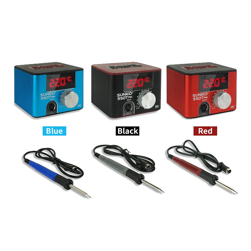 SUNKKO 950T Pro 75W Mini stazione per saldatore elettrico temperatura regolabile portatile antistatico T12 stazioni di riparazione per saldatura