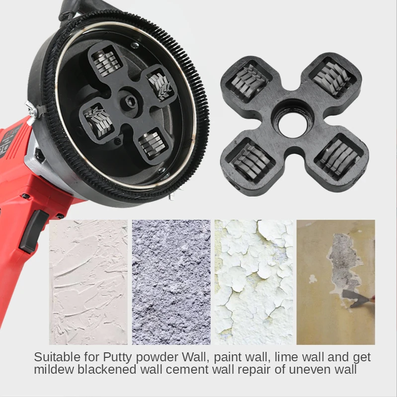 1500W Drywall Sander 6 Variable Speed Wall Putty Ground Concrete Planner Dust-free Electric Planer 150mm Grinding Machine 220V