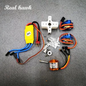 Motor sem escova para helicóptero de asa fixa RC, Motor Mount, Outrunner 9050, SG90 9G Micro Servo, A2212, 1400KV, 30A ESC 8 principais vendas motor propela - №7