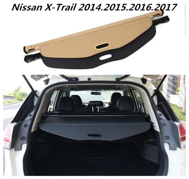 Car Rear Trunk Security Shield Cargo Cover For Nissan X-Trail 2014.2015.2016.2017 2018 Black Beige