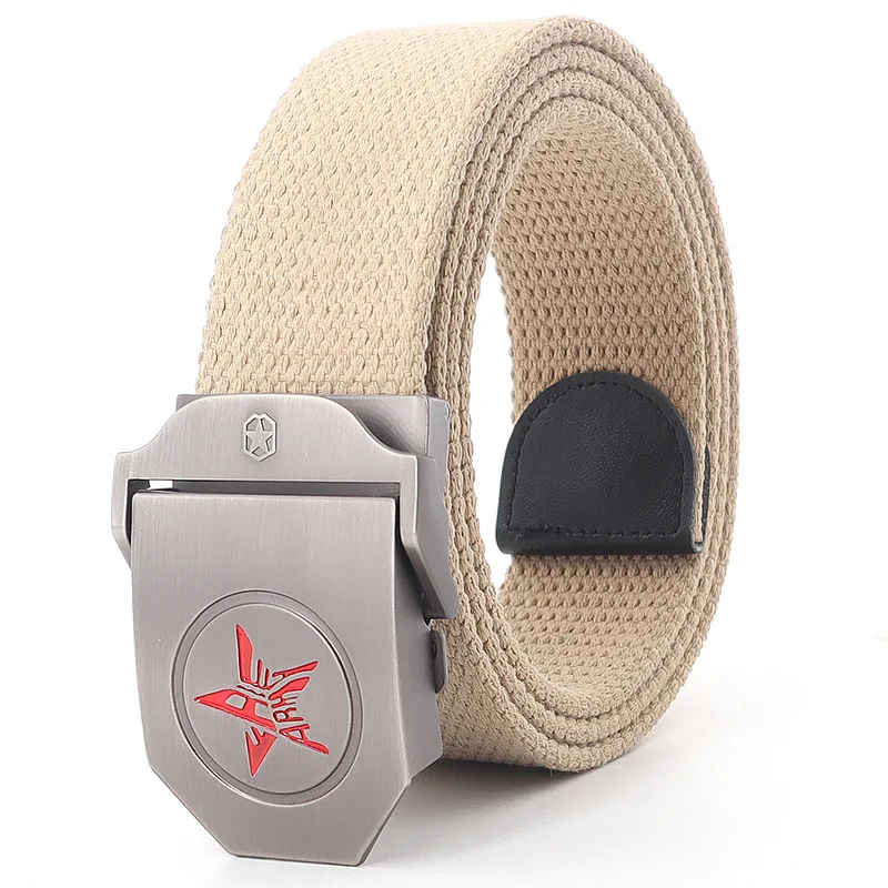 

Belt For Jeans Plus Size Buckle Canvas Cowboy Women Female Belt For Man Fashion Waistband Metal Black Red Brown White Male Belt
