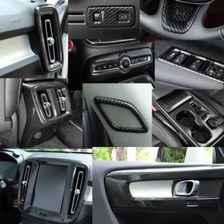 Car Interior Accessories For Volvo XC40 XC 40 2019 2020 2021 Water Cup Cover Air Vent Trims Window Lift Switch Panel Cover Trim