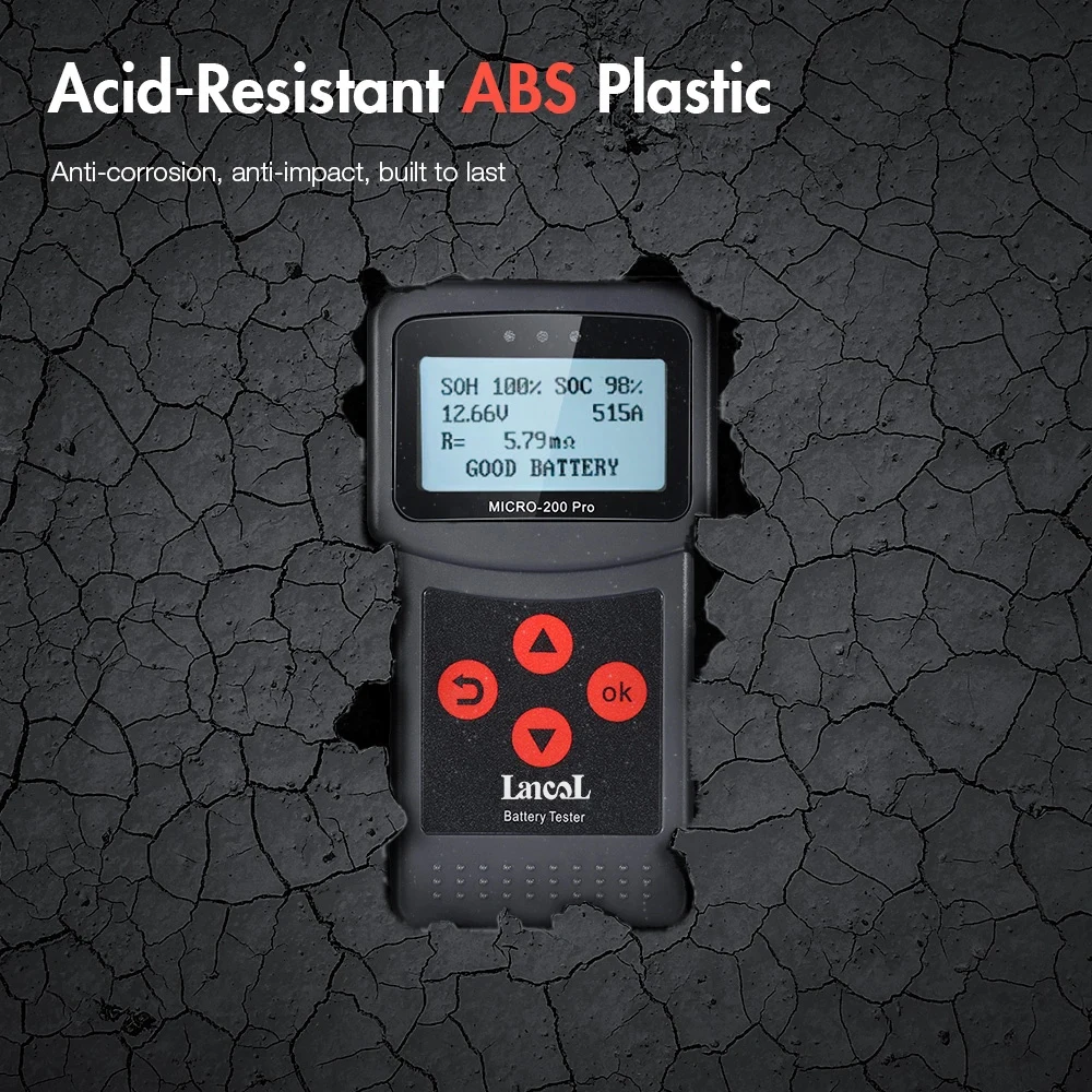 Lancol Micro200Pro 12V 24V Auto- und Motorrad-Batterietester 40 bis 2000CCA Startstrom- und Lade-Batterie-AGM-Gel-Kapazitätsanalysator-Werkzeuge – Detail 11