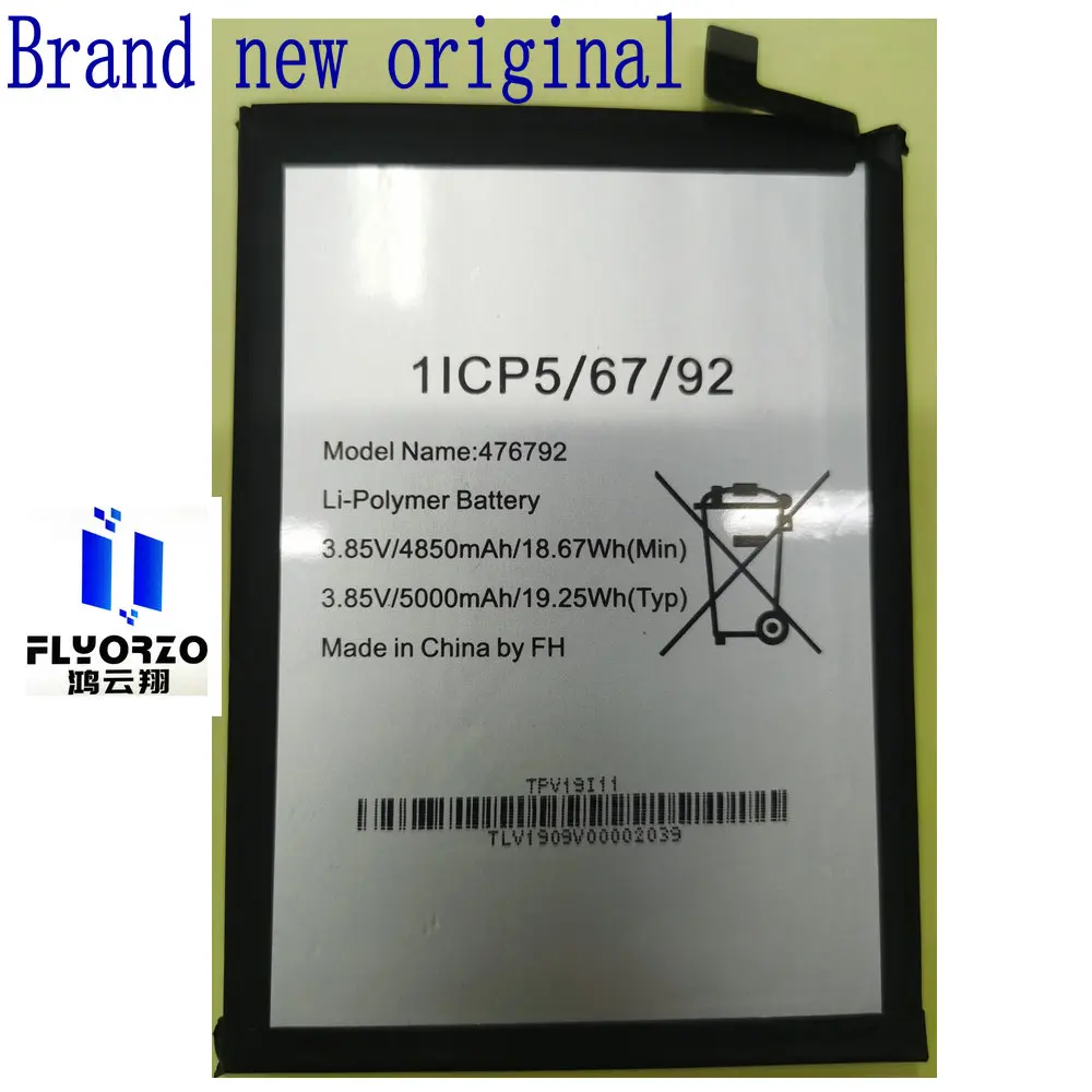 3.85V 5000mAh Original 476792 Battery For Wiko Power U10 View 4 Mobile Phone