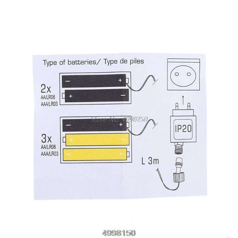 AA AAA Battery Eliminator Replace 2x 3x AA AAA Battery Cable for Radio LED Light Dropship