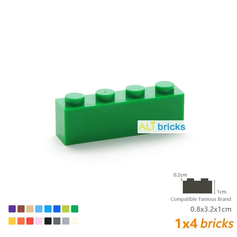 60PCS DIY Building Blocks Thick Figures Bricks 1x4 Dots Educational Creative Size Compatible With Brand Toys for Children 3010