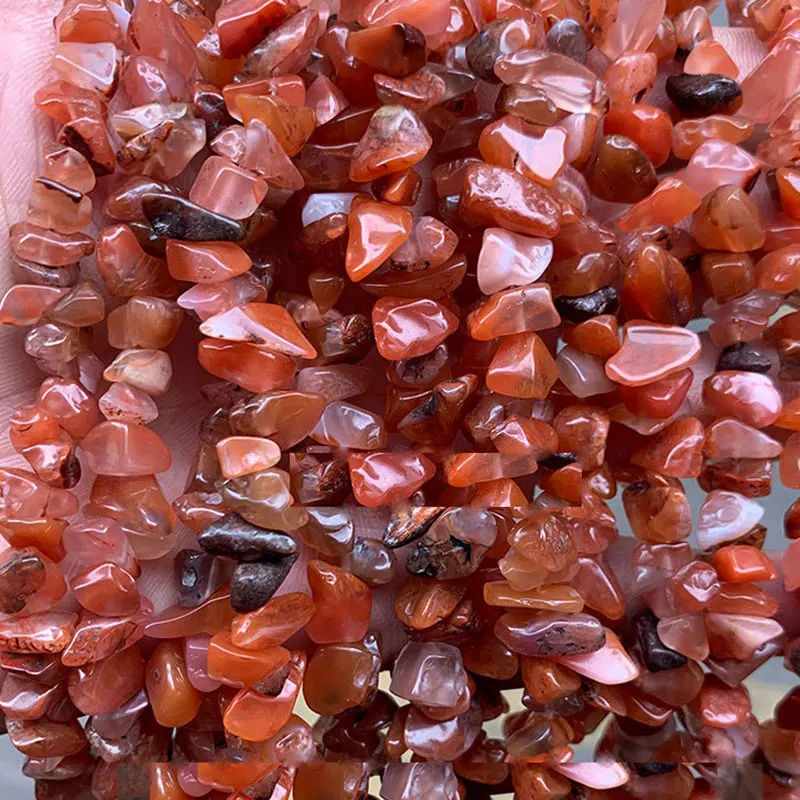 Natural Gravel Chips Stone Beads For Jewelry Making Strand 34 inch Tiger Eye Black Agates Red Carnelian Jades Jaspers Obsidian