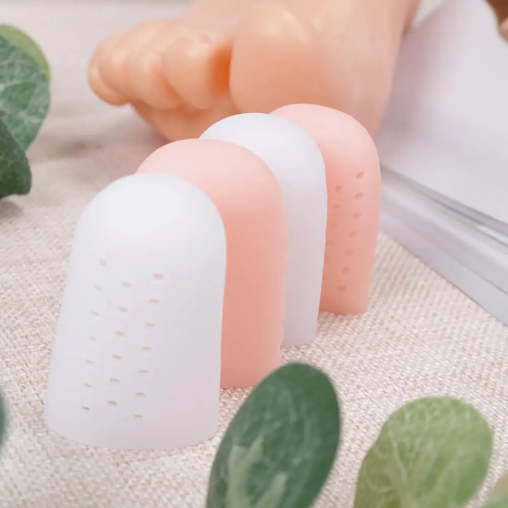 2Pcs Foot Care Tool Silicone Gel Toe Separators Stretchers Toe Tube Corns Blisters Protector Gel Bunion Toe Finger Protection