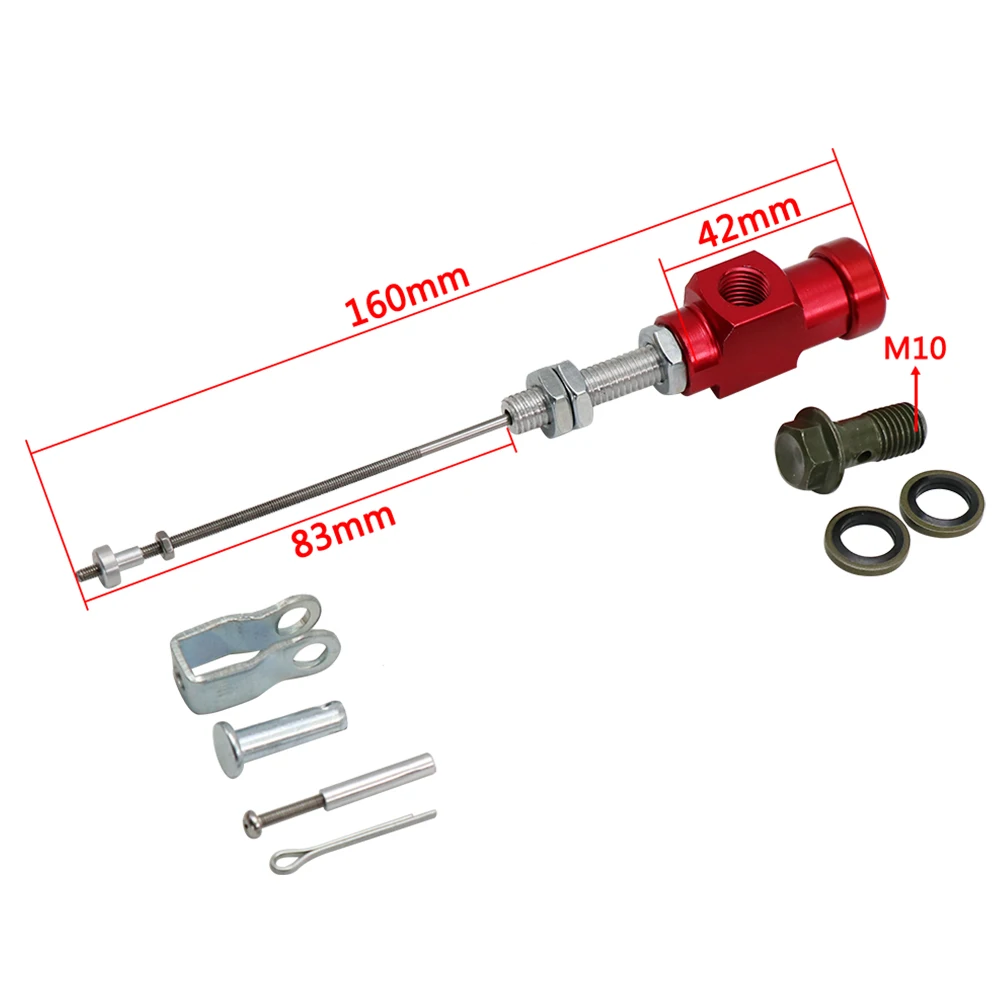 ZS MOTOS Brake Pump M10x1.25mm Motorcycle Hydraulic Clutch Master Cylinder Rod Brake Pump For Honda Yamaha Suzuki KT Benelli