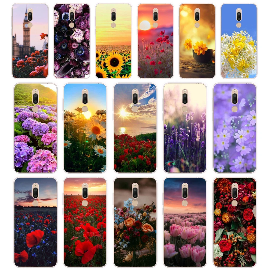 279FG Red Poppies cornflowers gift Soft Silicone Tpu Cover phone Case for Meizu M5 M5C M5S Note M6 M6S M6T case