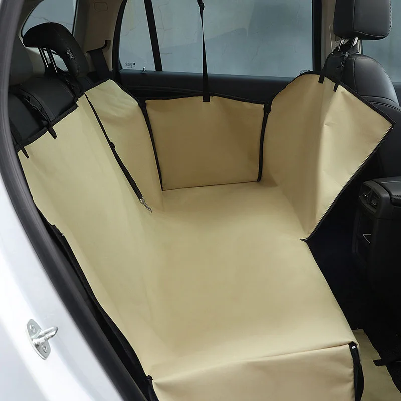 

Dog Car Seat Covers Waterproof Pet Carrier Dog Car Rear Seat Pet Mat Hammock Cushion Protector with Safety Belt Oxford Fabric