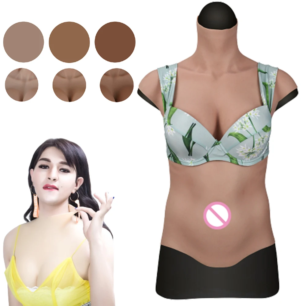 

Half Body Silicone Fake Breast Boobs Forms Realistic C D E Cup Mastectomy Transvestite Lesbian Cosplayer Drag Queen