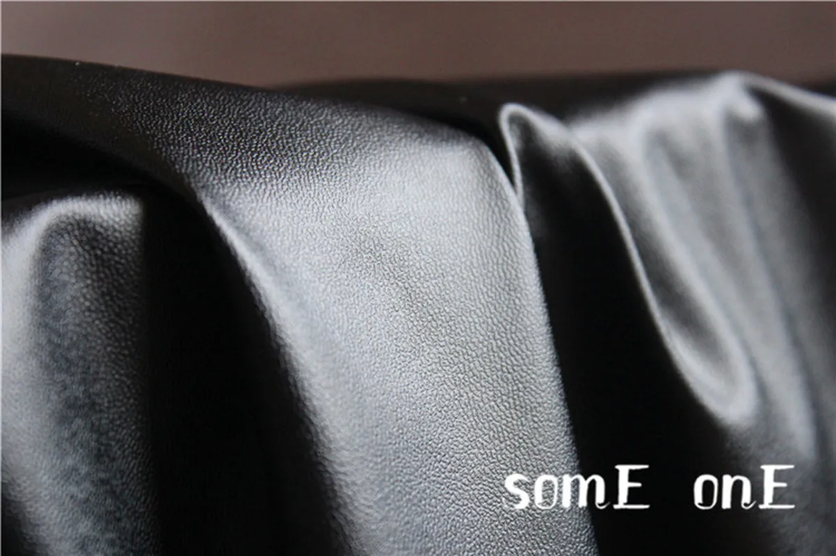 4-way High Stretch PU Leather Fabric Matte Black DIY Decor Props Tights Leggings Skirt Dress Clothes Designer Fabric