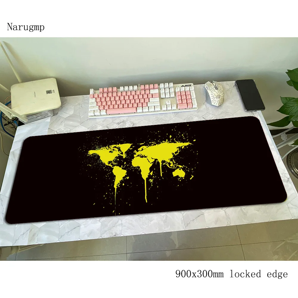 world map mousepad gamer big 800x300x4mm gaming mouse pad Halloween Gift notebook pc accessories laptop padmouse ergonomic mat