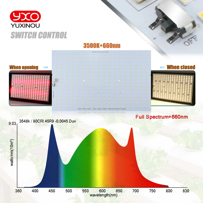 Sam-sung-tablero de luz led quantum QB288, LM301H, 3000K, 3500K, 660nm, UV, IR, 120w, 240w, para cultivo de plantas y verduras