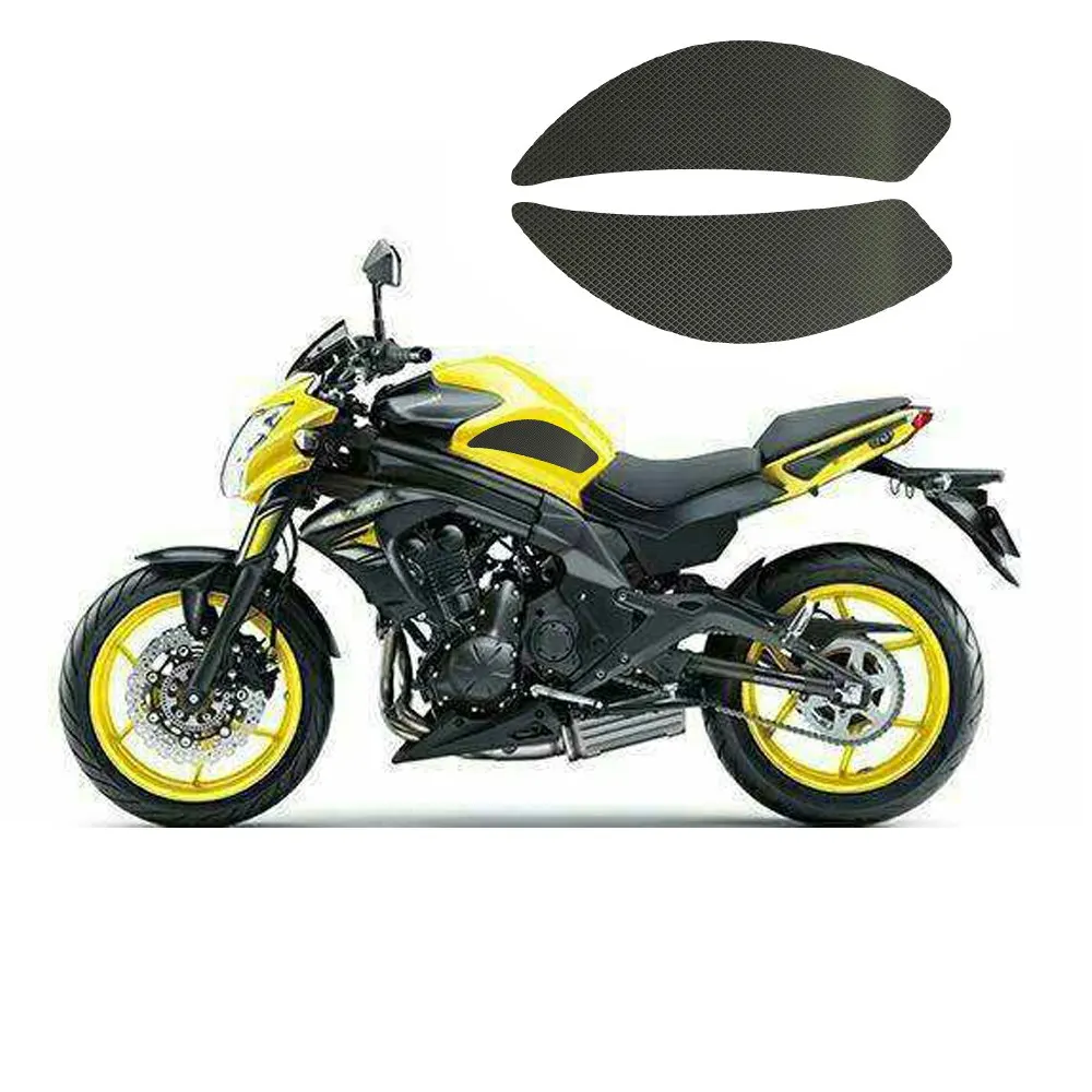 For Kawasaki NINJA 650R ER-6F ER-6N ER6N ER6F 2006-2015 2016 Protector Anti slip Fiber Tank Pad tank Side Traction 3M Stickers