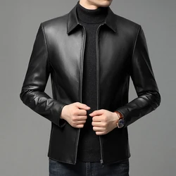 Veste décontractée en peau de mouton pour hommes, vêtements pour hommes, doux, chaud, cuir véritable, Oupill17702QH, automne, hiver, nouvelle arrivée, marque, 2023