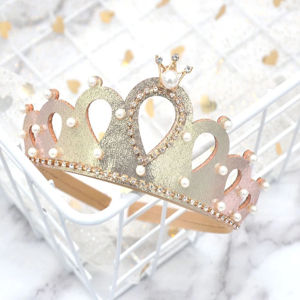 Children\'s Crown Headband Princess Crystal Head Jewelry Kids Rhinestone Hairpin Girls Temperament Headband Hair Jewelry