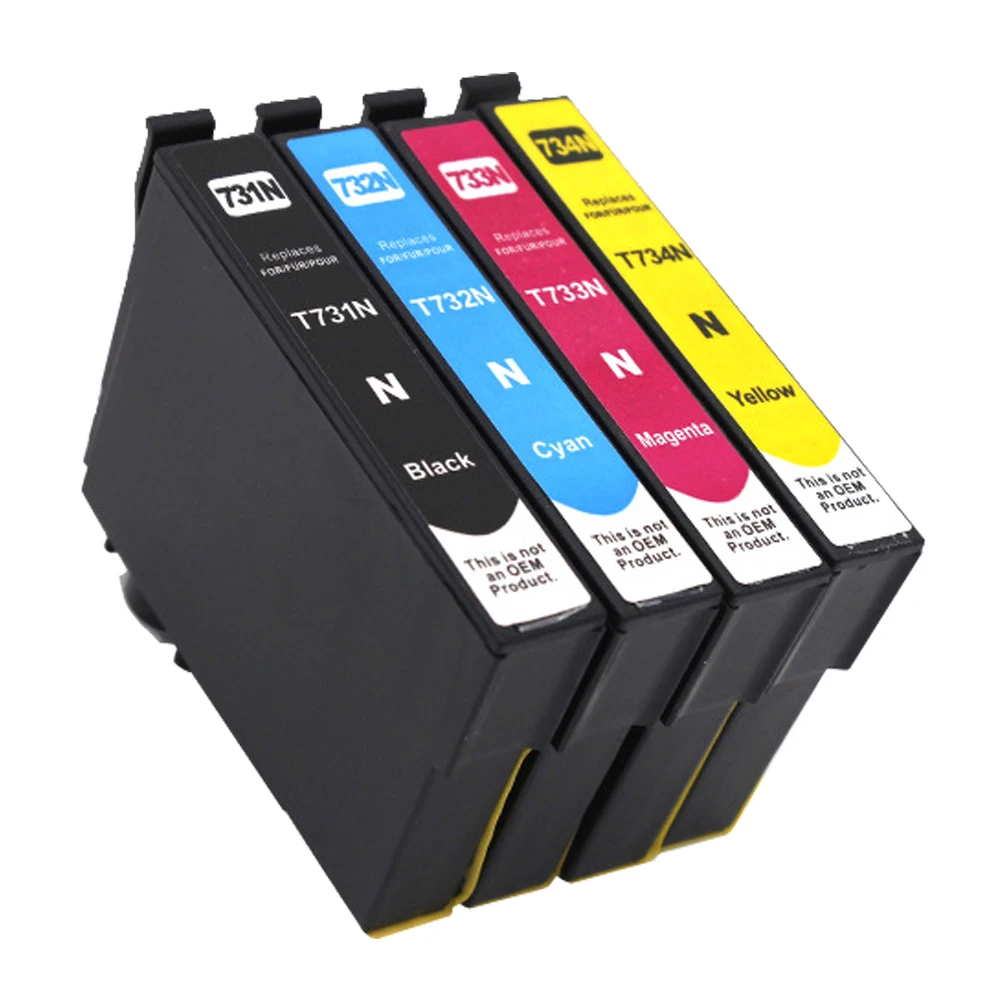 07XL Ink Cartridge for Epson T0731 T0732 T0733 T0734 Stylus CX8300 CX9300F C79 C90 C92 C110 CX6900F CX7300 CX7310 CX3900 Printer