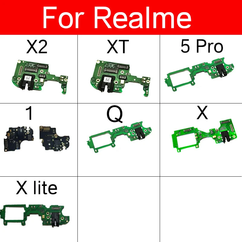 Microphone Board For Realme 1 5Pro Q X X2 X Lite XT Microphone Mic Module Connector PCB Board Flex Cable Replacement Parts