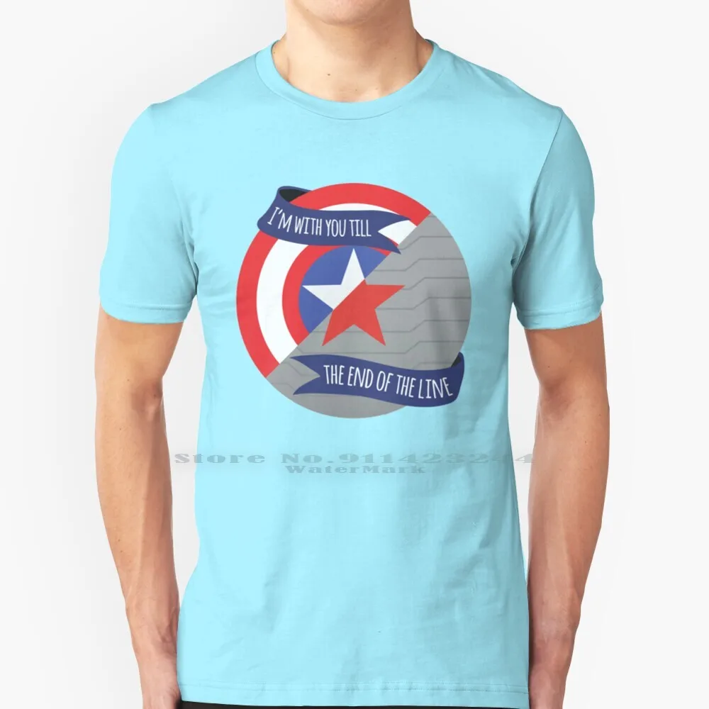 I'm With You Till The End Of The Line-Stevebucky T Shirt Cotton 6XL Stucky Stevebucky Steve Rogers Bucky Barnes Shield Till The