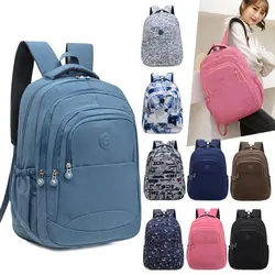 Mochila escolar de nylon impermeável para mulheres, multifuncional, multicamadas, multi zíper, garotas adolescentes, grafite fashion