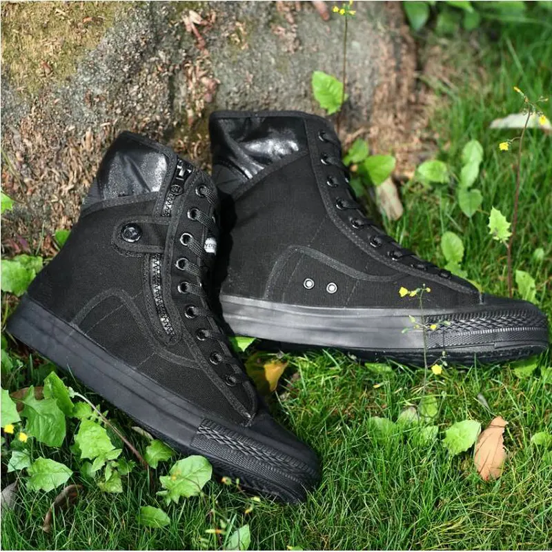 New High top Canvas Shoes Espadrilles Zapatos Chaussure Homme Men all black Casual sneaker Flat canvas Shoes A11-81z